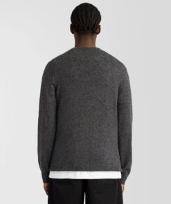 Lyle&Scott Lambswool Blend Crew Neck Jumper Charcoal Marl