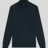 Lyle&Scott Merino Wool 1/4 Zip Jumper Dark Navy