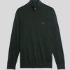 Lyle&Scott Merino Wool 1/4 Zip Jumper Jet Black