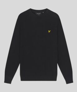 Lyle&Scott Cotton Crew Neck Jumper Jet Black