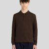 Lyle&Scott Long Sleeve Cotton Polo Shirt Ebony