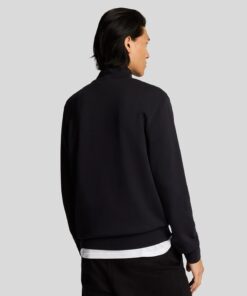 Lyle&Scott Superfine Cotton 1/4 Zip Sweatshirt Jet Black