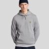 Lyle&Scott Loopback Cotton Hoodie Mid Grey Marl