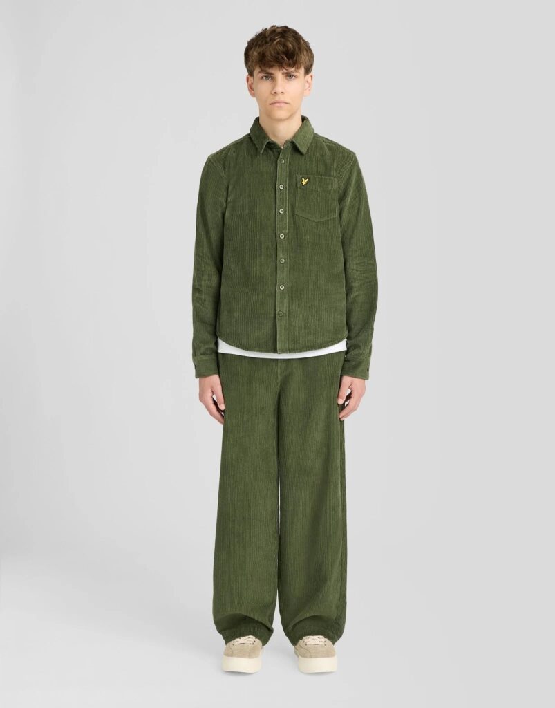 Lyle&Scott Straight Leg Corduroy Trousers Deep Depths