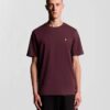 Lyle&Scott Cotton Crew Neck T-Shirt Burgundy