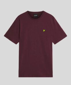 Lyle&Scott Cotton Crew Neck T-Shirt Burgundy