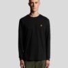 Lyle&Scott Long Sleeve Cotton T-Shirt Jet Black