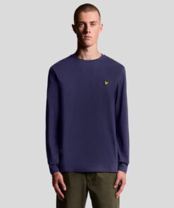 Lyle&Scott Long Sleeve Cotton T-Shirt Navy