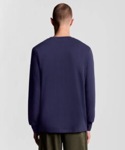 Lyle&Scott Long Sleeve Cotton T-Shirt Navy