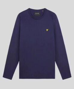 Lyle&Scott Long Sleeve Cotton T-Shirt Navy