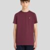 Lyle&Scott Cotton Crew Neck T-Shirt Burgundy