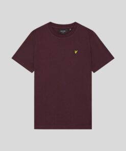 Lyle&Scott Cotton Crew Neck T-Shirt Burgundy