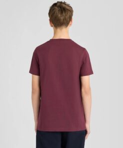 Lyle&Scott Cotton Crew Neck T-Shirt Burgundy