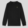 Lyle&Scott Long Sleeve Cotton T-Shirt in Jet Black