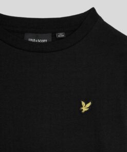 Lyle&Scott Long Sleeve Cotton T-Shirt in Jet Black