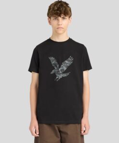 Lyle&Scott Pixelated Eagle Graphic T-Shirt Jet Black