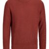 Jack & Jones JJPannel Knit Crew Neck Fired Brick