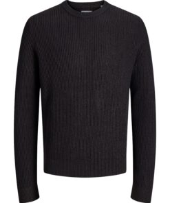 Jack & Jones JJPannel Knit Crew Neck Black