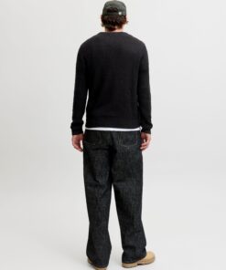Jack & Jones JJPannel Knit Crew Neck Black