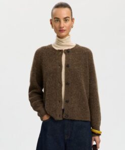 Selected Femme SLWLulu LS Knit Short Cardigan Dachshund