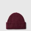 Selected Femme SLWLulu Wool Blend Knit Beanie Tawny Port
