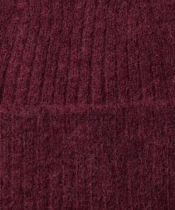 Selected Femme SLWLulu Wool Blend Knit Beanie Tawny Port