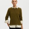 Selected Femme SLWLulu New LS Knit O-Neck Brown