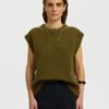 Selected Femme SLWLulu SL Knit Vest Fir Green