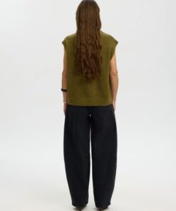 Selected Femme SLWLulu SL Knit Vest Fir Green
