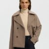 Selected Femme SLWZia Alma Wool Blend Jacket Gray