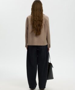 Selected Femme SLWZia Alma Wool Blend Jacket Gray