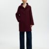 Selected Femme SLWZia Vinni Wool Blend Coat Tawny Port