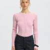 Selected Femme SLWToledo LS Knit Structure O-Neck Winsome Orchid