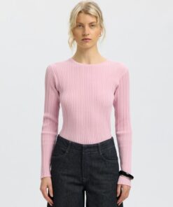 Selected Femme SLWToledo LS Knit Structure O-Neck Winsome Orchid
