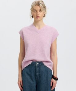 Selected Femme SLWLulu Brushed Knit Vest Winsome Orchid