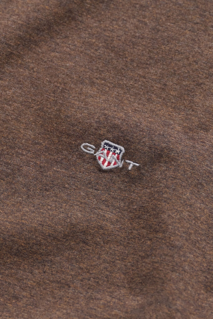 Regular Shield T-Shirt Dark Brown Melange