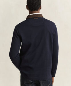 Gant Corduroy Collar Rugger Evening Blue