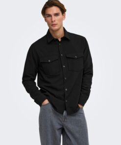 Only & Sons ONSvenus Reg Overshirt Black