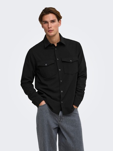 Only & Sons ONSvenus Reg Overshirt Black