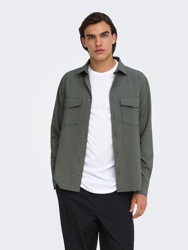 Only & Sons ONSVenus Reg Overshirt Castor Gray