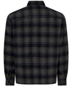 Only & Sons ONSeske Checked Overshirt Dark Navy Gray