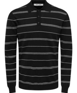 Only & Sons ONSWyler Reg Stripe Polo Knit Black