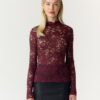 Y.A.S YASLacey LS Lace Top Port Royale