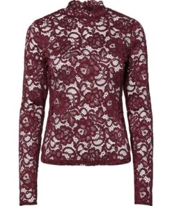 Y.A.S YASLacey LS Lace Top Port Royale