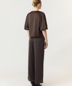 Y.A.S YASPella 2/4 V-Neck Top Brown