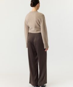 Y.A.S YASPella Hw Wide Pants Chocolate Brown