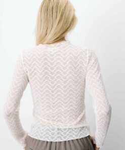 Grace & Mila Long Sleeve Lace Top Aube Ecru