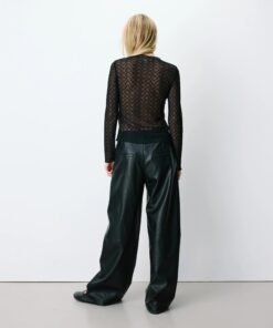 Grace & Mila Long Sleeve Lace Top Aube Noir