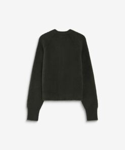 Grace & Mila Buttoned Crew Neck Cardigan Aleron Kaki