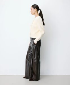 Grace & Mila Buttoned Crew Neck Cardigan Aleron Vanille